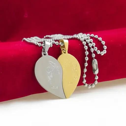Love You Hearth Shape Valentine Pendant with Chain