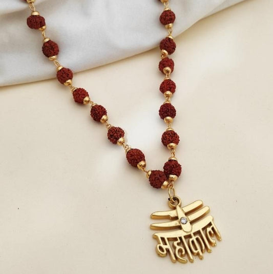 Rudraksha Mala with Mahakal pendant